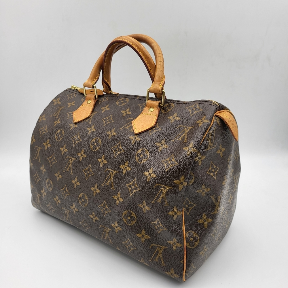Louis Vuitton Monogram Speedy 30 Lock & Key, Full Enclosure, Authentic